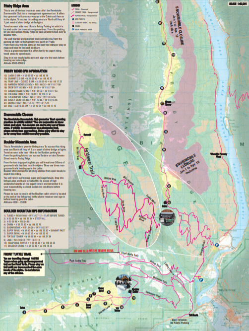 Revelstoke Snowmobile Trail Map Boulder - Revelstoke Snowmobile Club